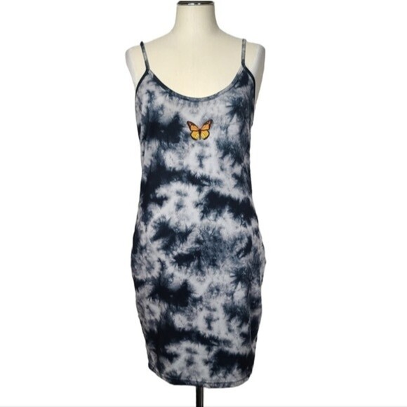 SHEIN Dresses & Skirts - Shein Butterfly Tie Dye Slip Mini Dress 8/10